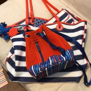 Vera Bradley Beach Bag, Bucket Bag & Wallet Set